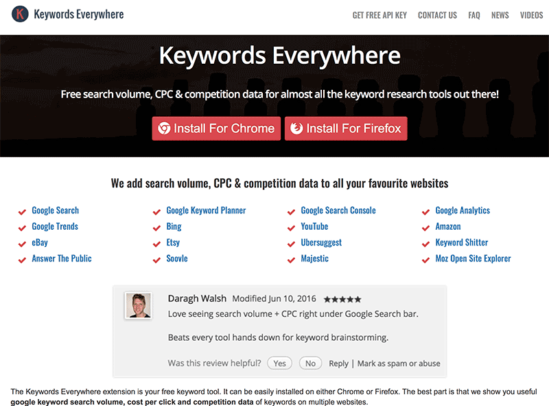 Keywords Everywhere - Keywords Research Tool