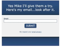 Mike's email optin form